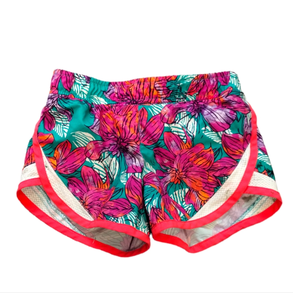 Old Navy Floral Tropical Running Activewear Short Girl size XS